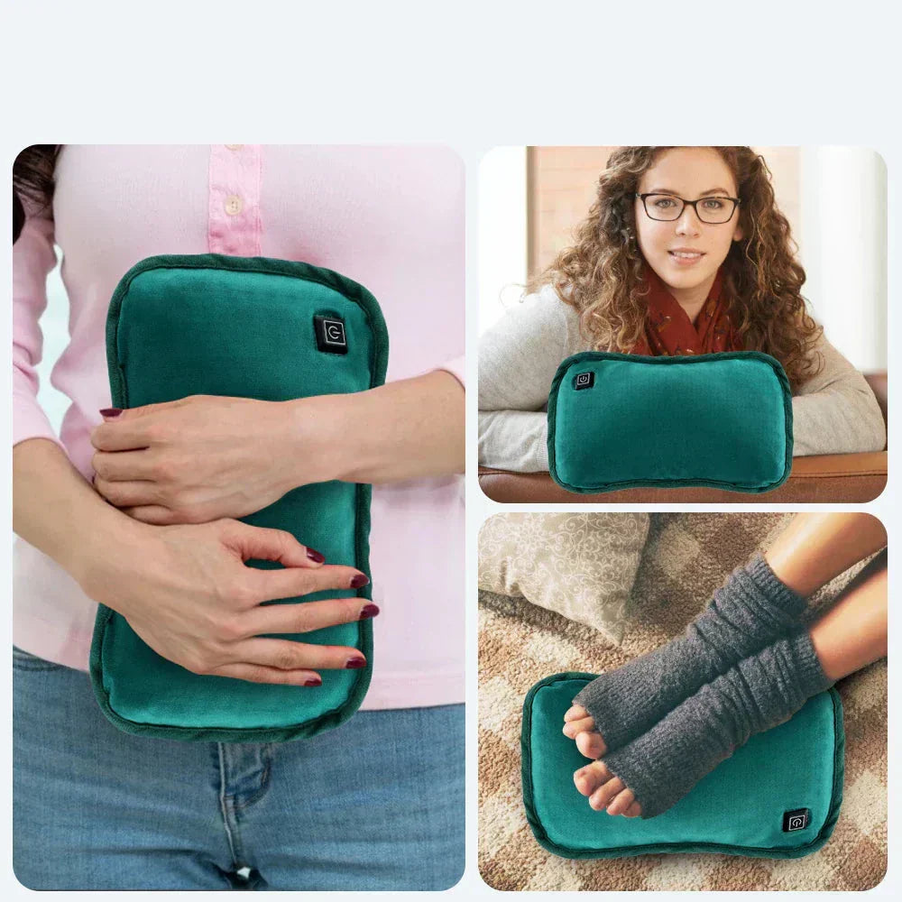 Unisex varmepude placeret på maven giver lindrende varme og komfort. Bærbar, genopladelig og perfekt mod maveubehag.