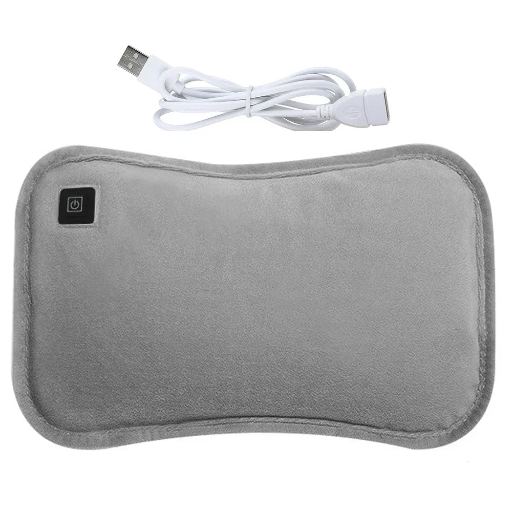 Kompakt, bærbar varmepude klar til brug på farten. Genopladelig via USB for varme og komfort hvor som helst, når som helst.