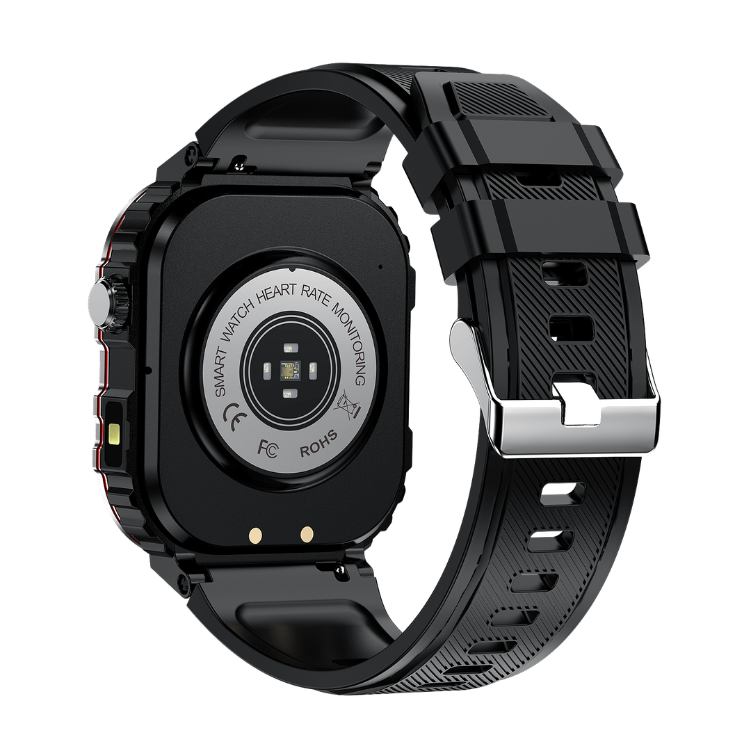 Avanceret FitGluco sundhedssmartwatch, der overvåger glukose, puls, blodtryk og aktivitet. Med lang batteritid.