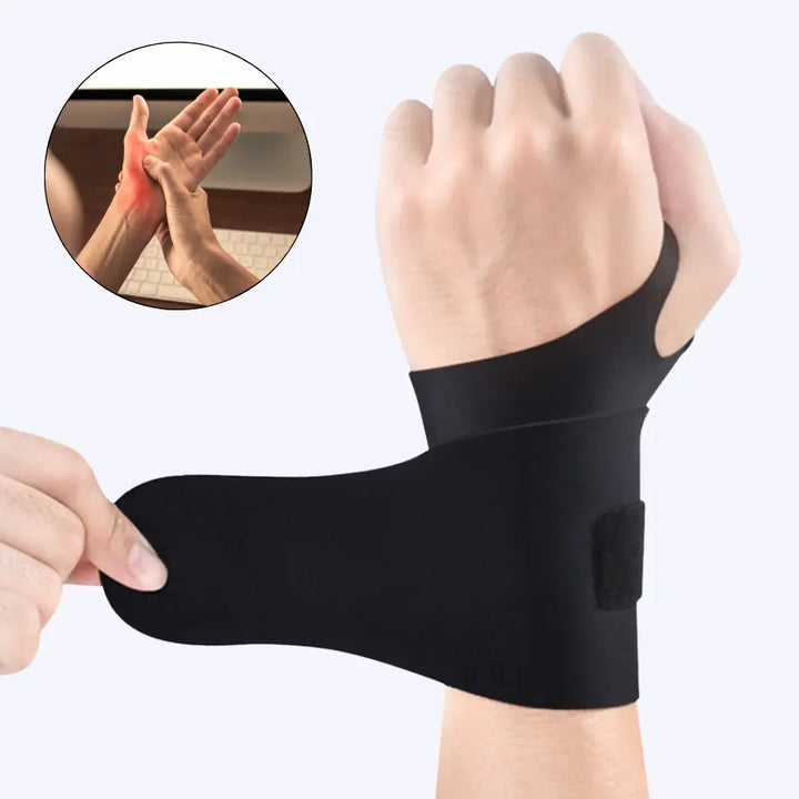 Unisex håndledsstøtte for smertelindring ved karpaltunnel, RSI & seneskedehindebetændelse.