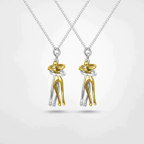 Unisex Kramme-halskæde i sølvdesign, symboliserer evig kærlighed og forbindelse. Ideel romantisk gave.