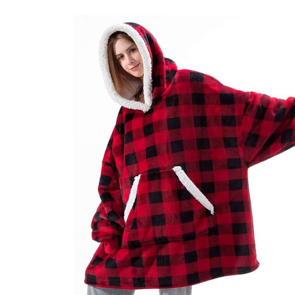 Unisex one size hoodie dækken, en ideel gave, der giver ultimativ komfort og vintervarme.
