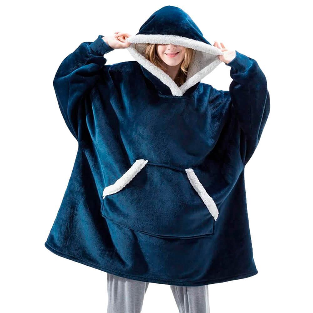 Komfortabelt og luksuriøst unisex hoodie tæppe; din løsning på hygge og varme i hjemmet.