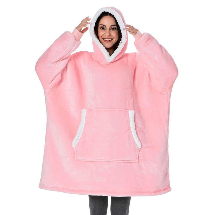Unisex hoodie dækken med ærmer, i et farverigt design, skabt til optimal afslapning og varme.