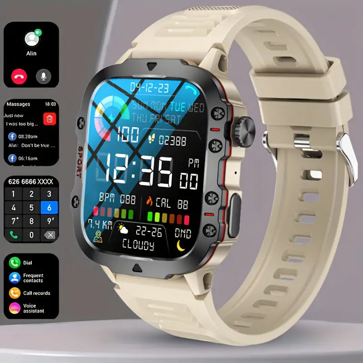 Stilrent Unisex MoveSync smartwatch i sort med behagelig rem, designet til komfortabel brug under sport og dagligdag.