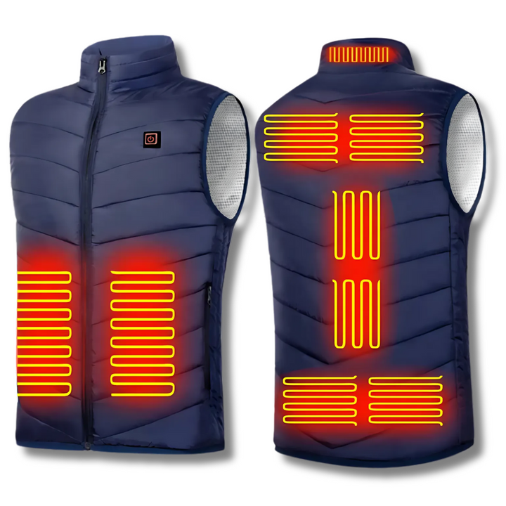 Varm unisex vest med justerbar varme, ideel til vintertøj og fritid. Holder dig komfortabel i kulden.