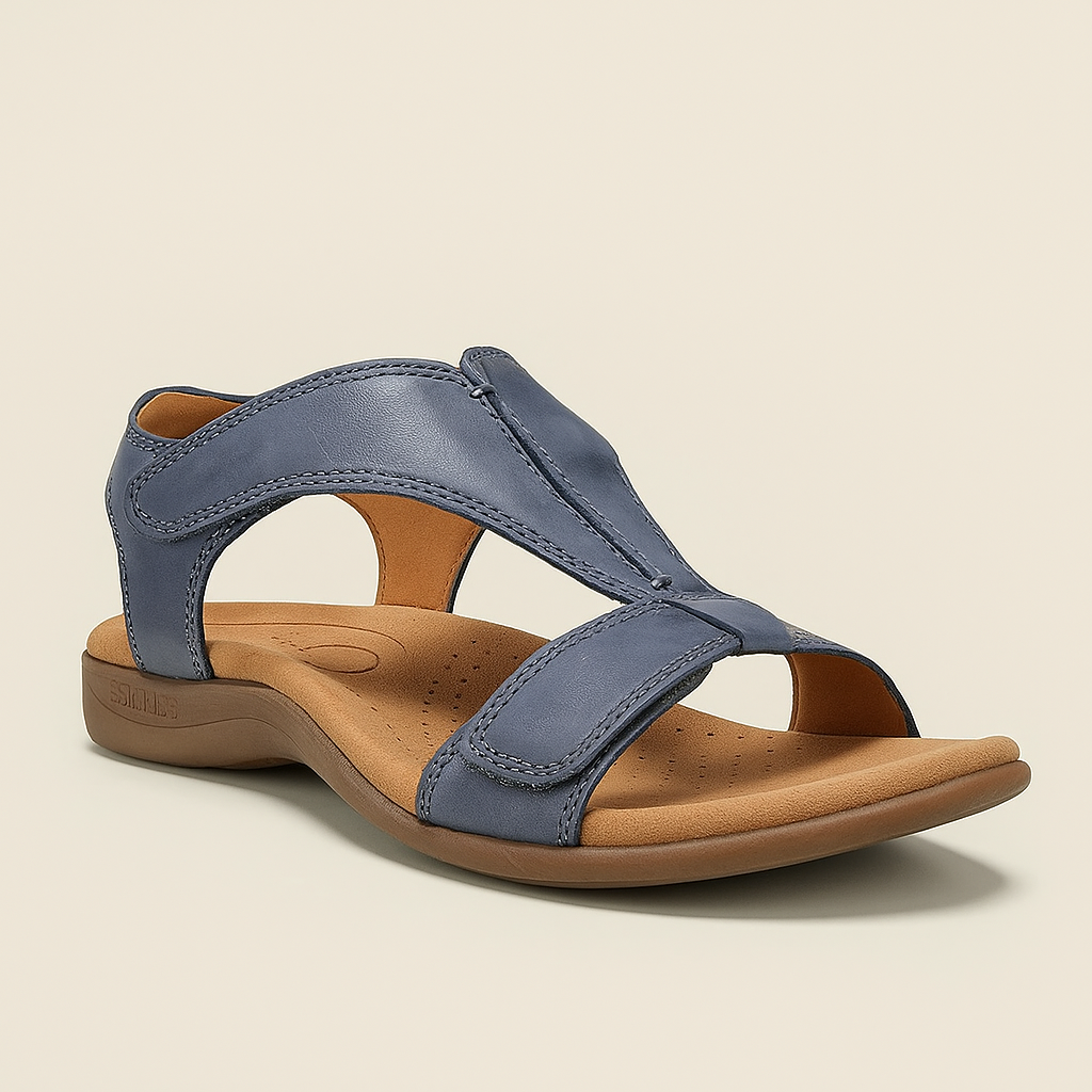 Unisex sandaler med avanceret svangstøtte og stødabsorbering. Perfekt til aflastning af hælspore og fodsmerter.