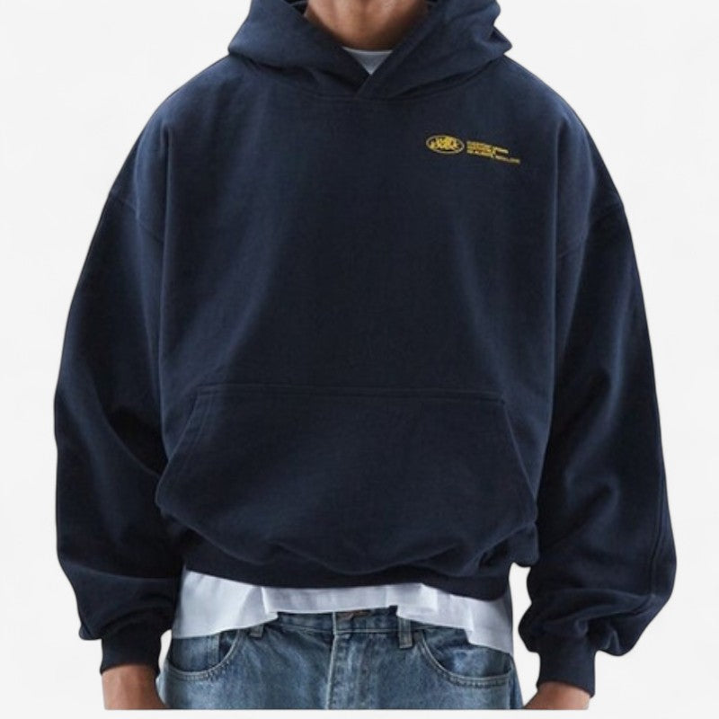 Komfortabel unisex hoodie med rummelig pasform. Optimal til hverdagsbrug, afslappet stil og lag-på-lag fashion.