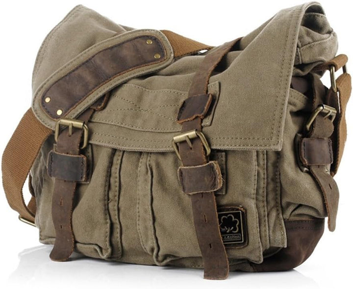 Unisex praktisk skuldertaske i sort til laptop og organisering af ejendele.