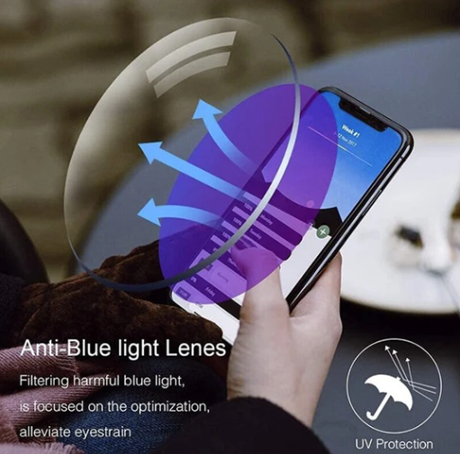 Letvægts progressive læsebriller med blåtlysfilter. Unisex, komfortable, multifokale for optimalt syn.