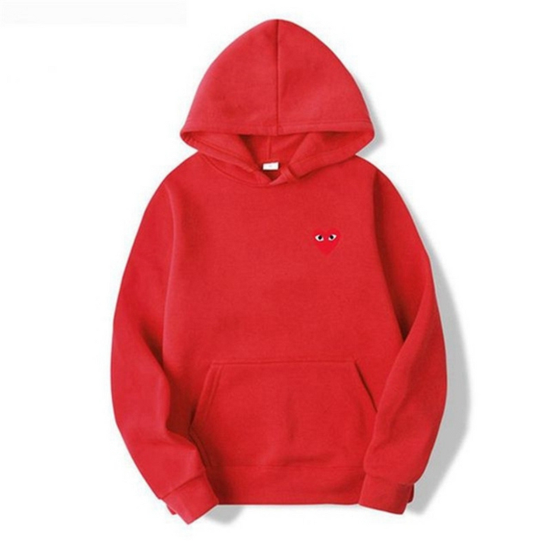 Komfortabel unisex hoodie med levende hjerteprint. Perfekt Pulse pullover til afslappet hverdag og stil.