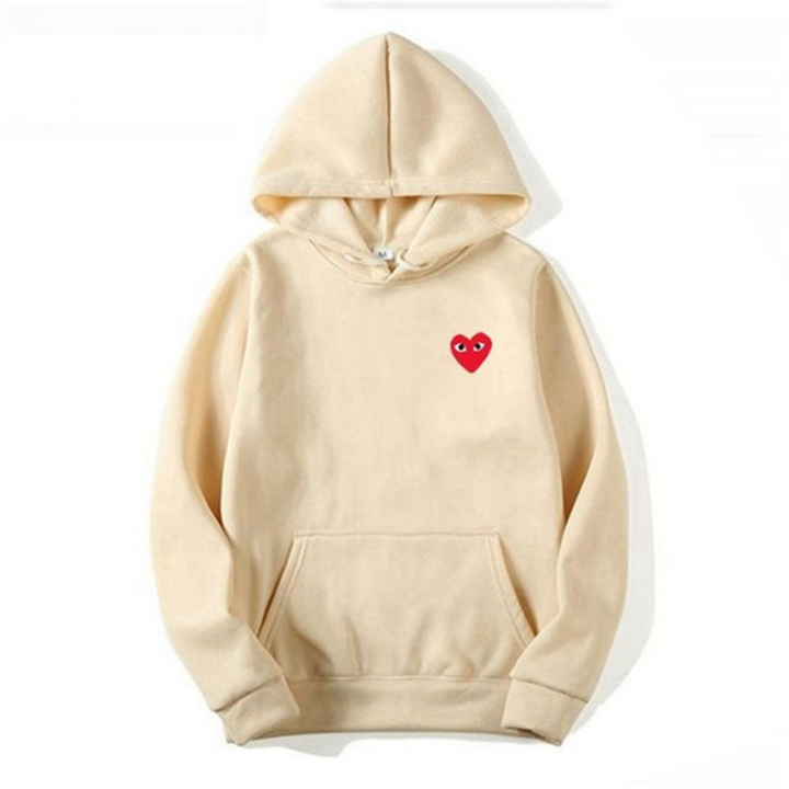 Alsidig Pulse hoodie med smart hjerteprint. Ideel til hverdag og streetwear. Stilfuld unisex pullover.