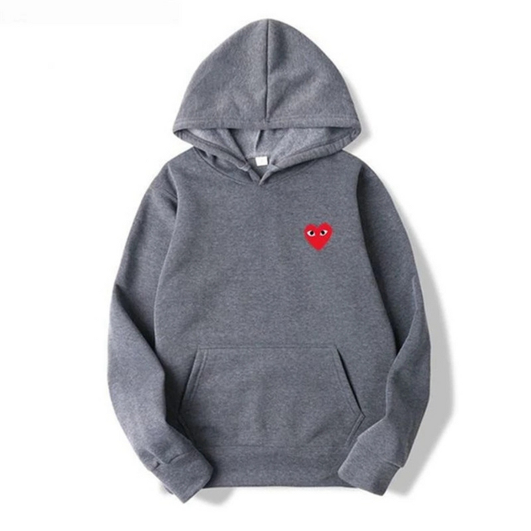 Blød Pulse pullover med elegant hjerte. Unisex hoodie, perfekt som afslappet tøj eller til streetwear.