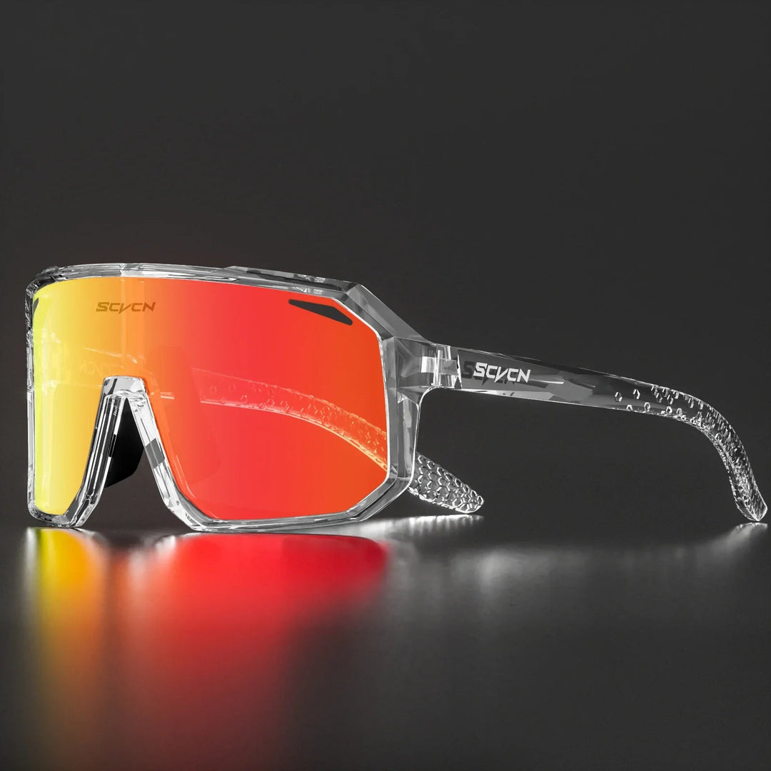 Unisex cykelsolbriller med UV400-beskyttelse, lette og holdbare, ideelle til udendørssport, moderne look i sort.