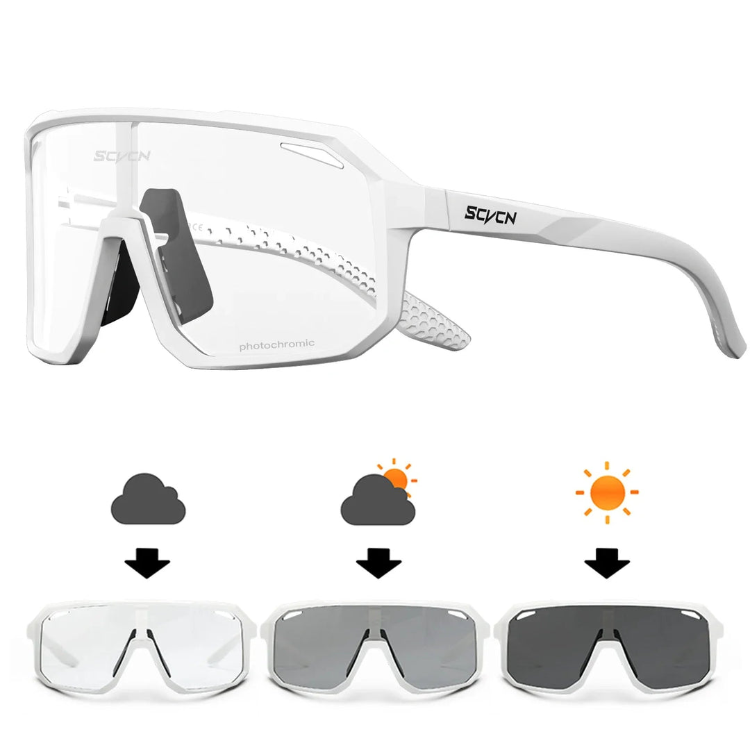 Unisex cykelsolbriller med UV400-beskyttelse, lette og holdbare, ideelle til udendørssport, moderne look i sort.
