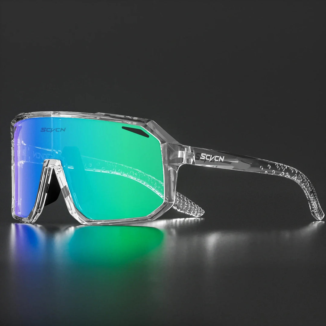 Unisex cykelsolbriller med UV400-beskyttelse, lette og holdbare, ideelle til udendørssport, moderne look i sort.