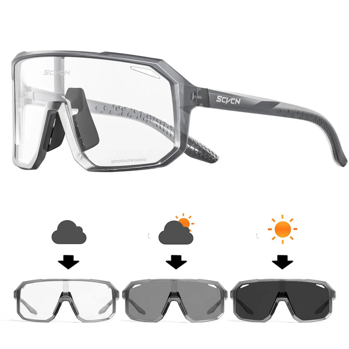 Unisex cykelsolbriller med UV400-beskyttelse, lette og holdbare, ideelle til udendørssport, moderne look i sort.