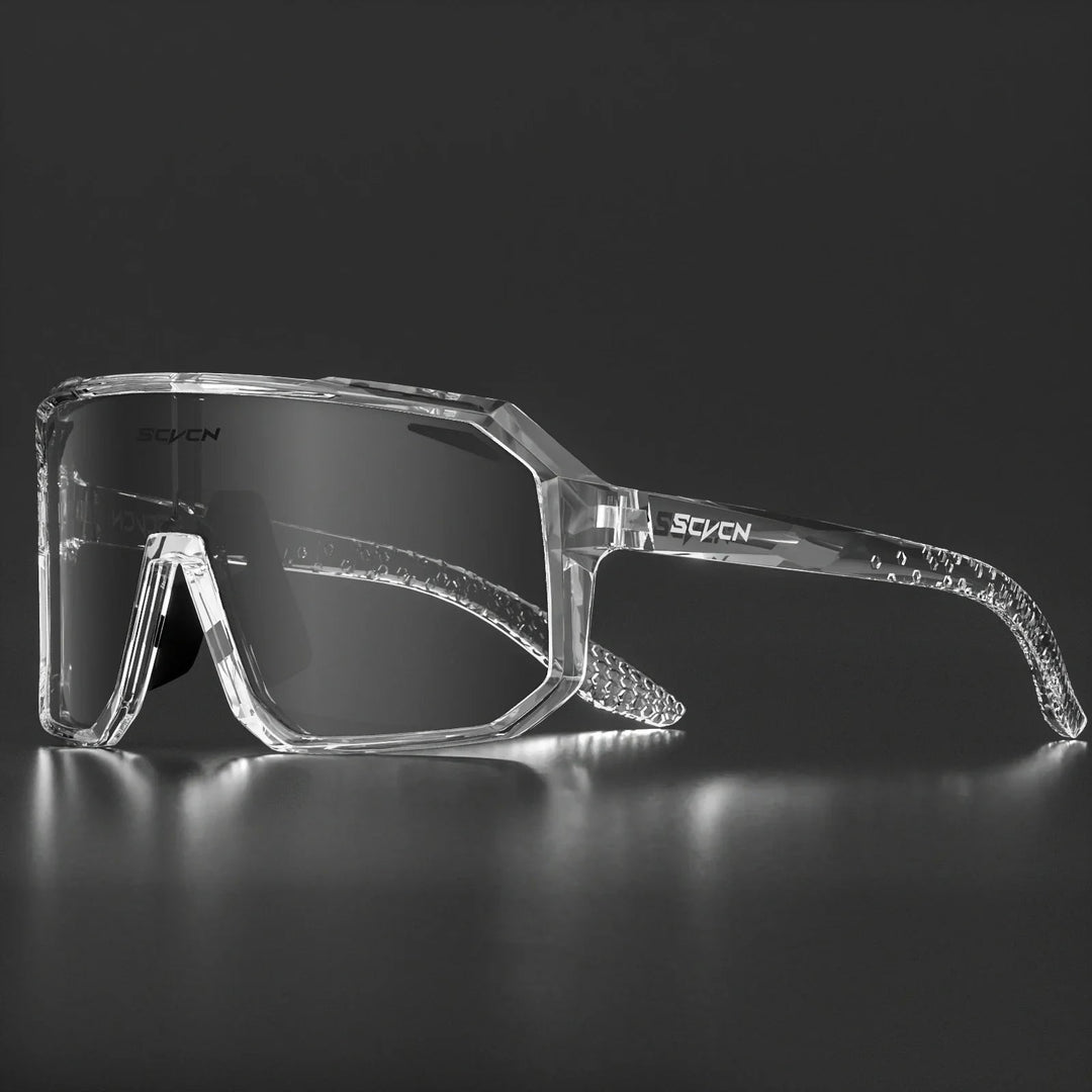Unisex cykelsolbriller med UV400-beskyttelse, lette og holdbare, ideelle til udendørssport, moderne look i sort.