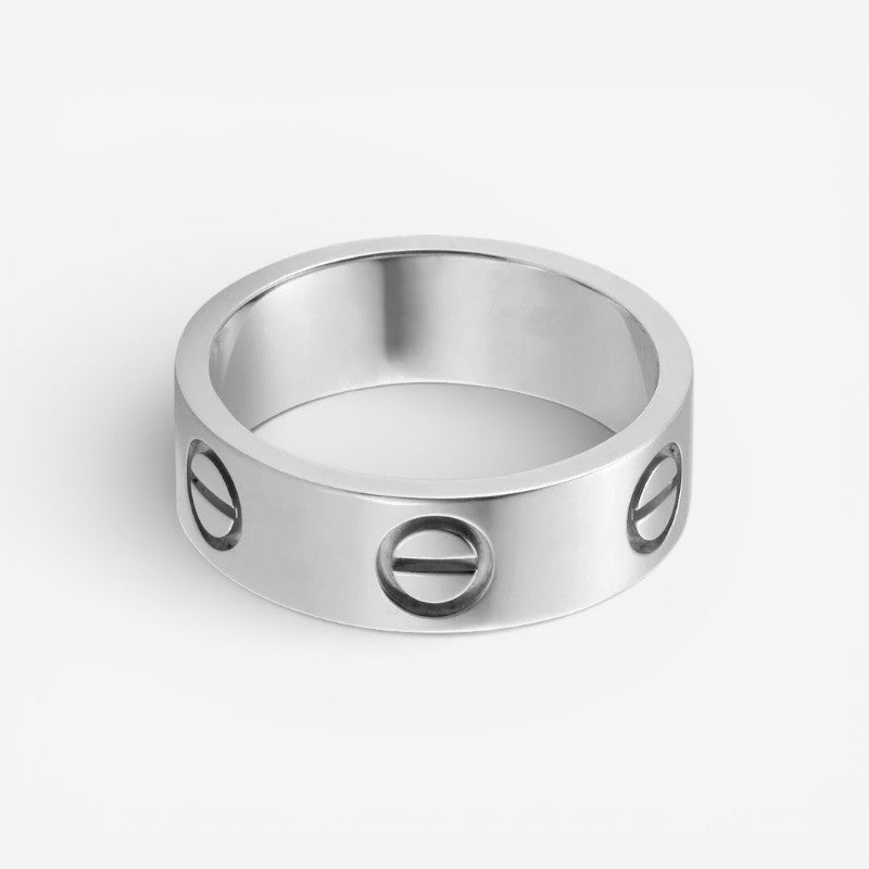 Stilfuld 5mm sølv ring til mænd og kvinder. Klassisk, enkel og let – et moderne finger smykke.