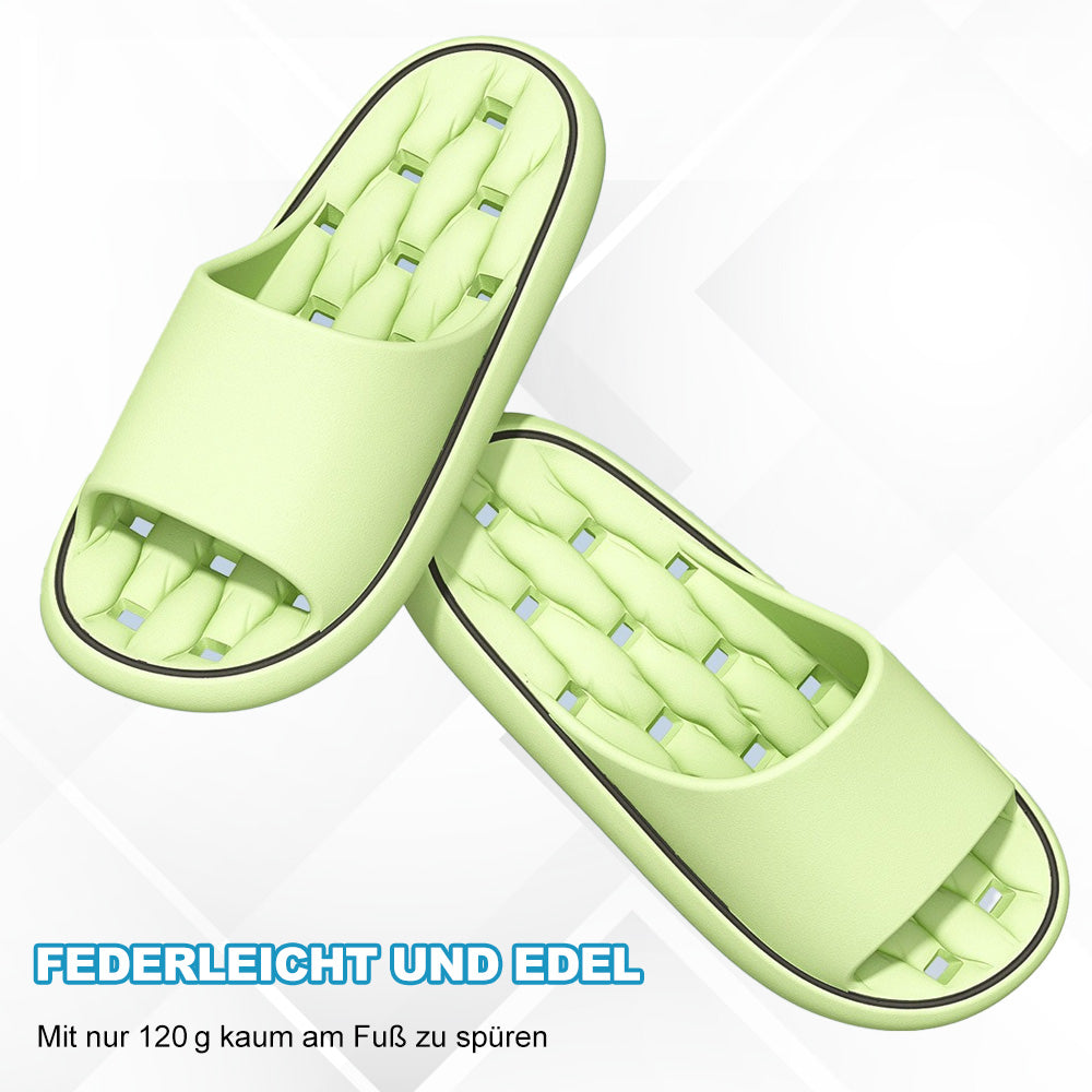 Unisex skybløde hjemmesko for optimal fodsundhed; lette, skridsikre og ergonomiske.
