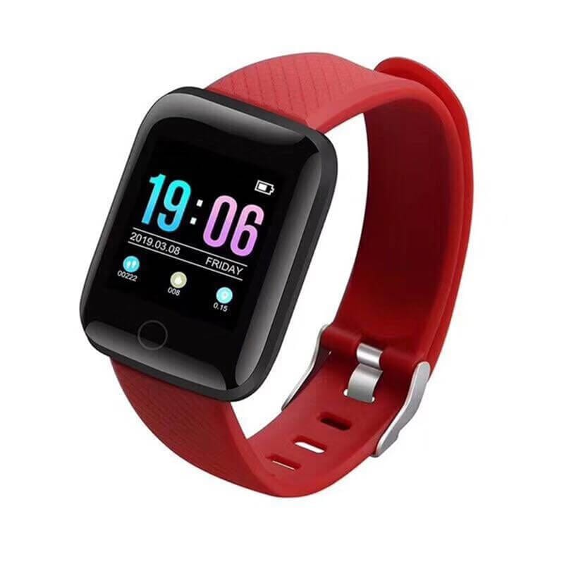 Unisex fitnessur på håndled, viser tid og aktivitet. Smartwatch med lang batterilevetid.
