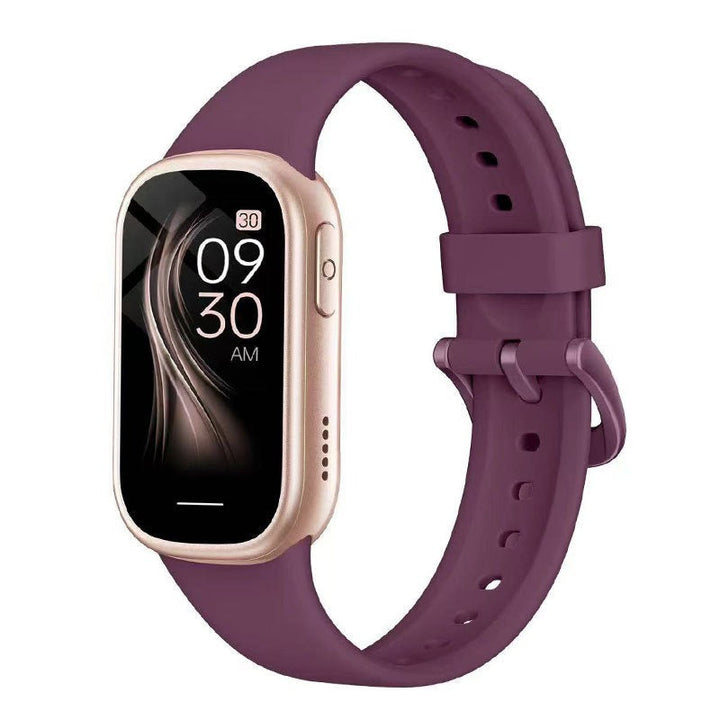 Stilfuldt unisex smartwatch med holdbar silikonerem, hurtig opladning og sundhedsfunktioner til daglig brug.