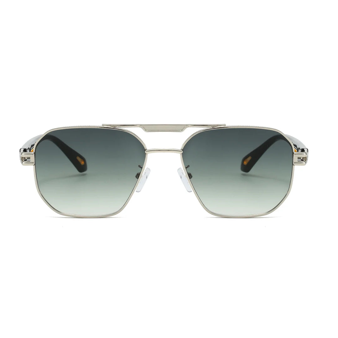 Metalliske unisex solbriller med UV400 & anti-refleks glas. Stilrent til sommerrejser.