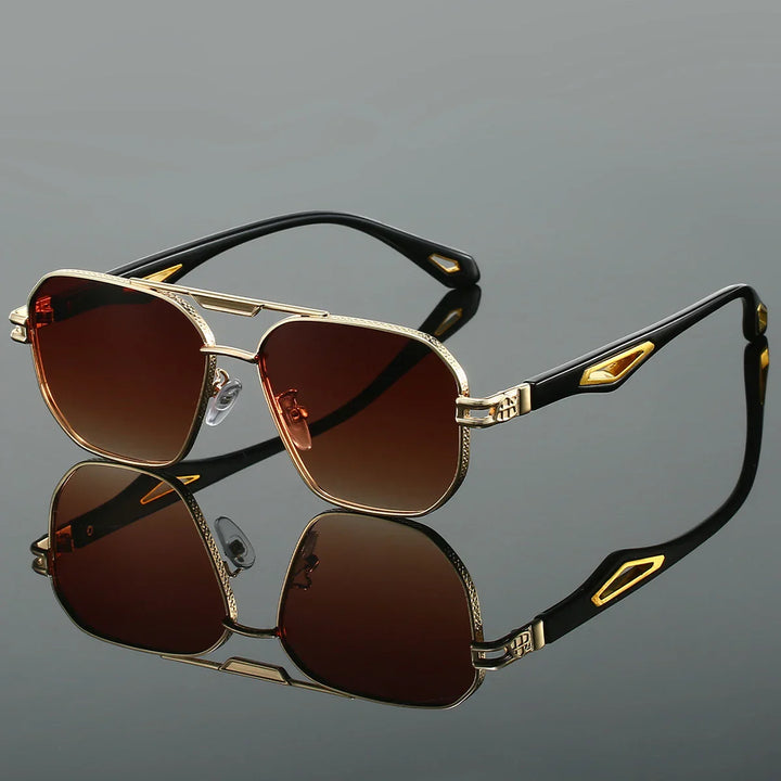 Sommerens must-have: Unisex solbriller med UV400, anti-refleks & stilrent metallisk stel.
