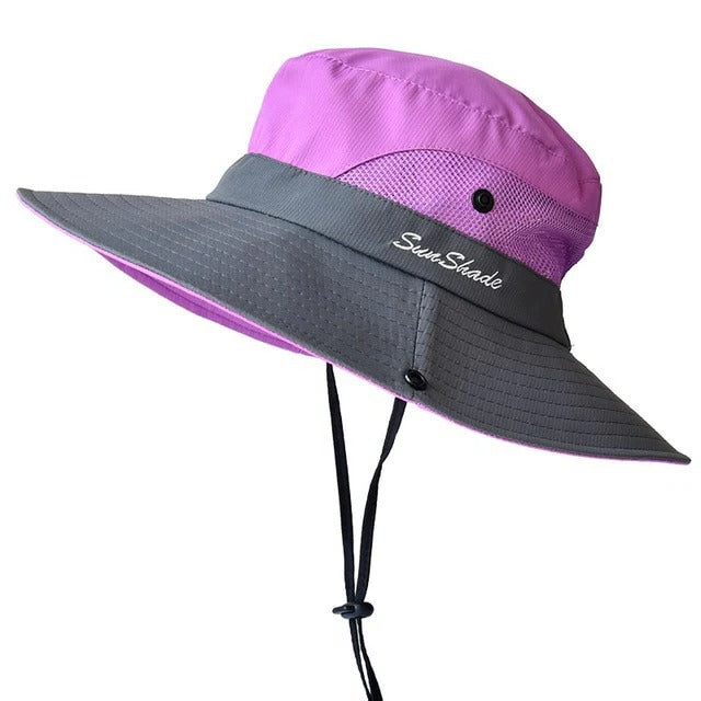 Unisex solhat med UV beskyttelse, ideel til sommer, strand og outdoor eventyr.