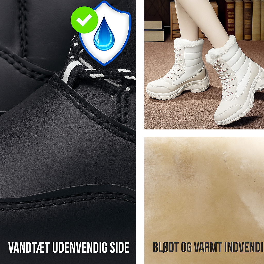 Moderne unisex vintermode støvler, varme, vandtætte og perfekte til vintergarderoben.