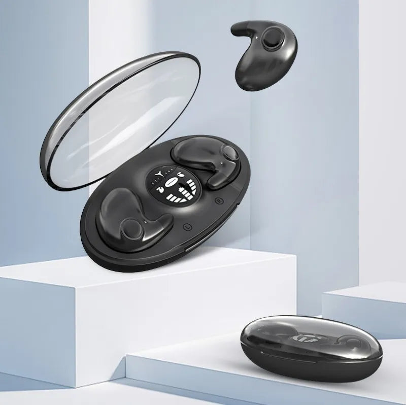 Diskret in-ear design, trådløse mini-sov høretelefoner. Med støjreduktion for dyb afslapning.