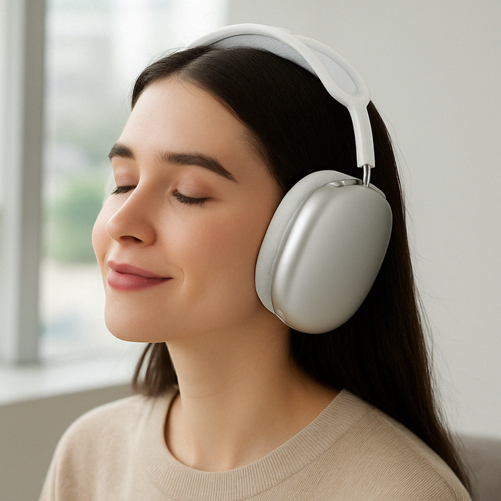 Unisex over-ear hovedtelefoner med justerbar pasform. Bluetooth og støjreduktion for suveræn lydoplevelse.