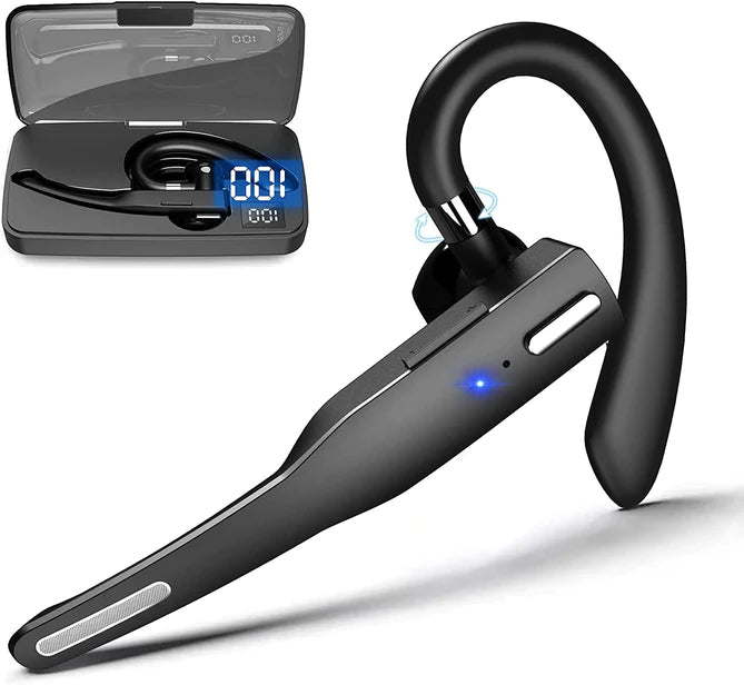 Unisex trådløst Bluetooth headset med støjreduktion og mikrofon for håndfri opkald.