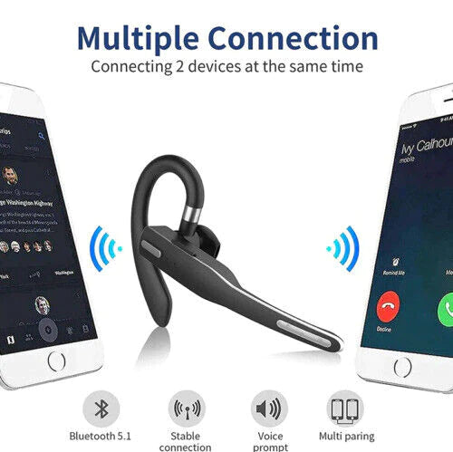 Behageligt unisex Bluetooth headset med aktiv støjreduktion, perfekt til kontor og rejser.