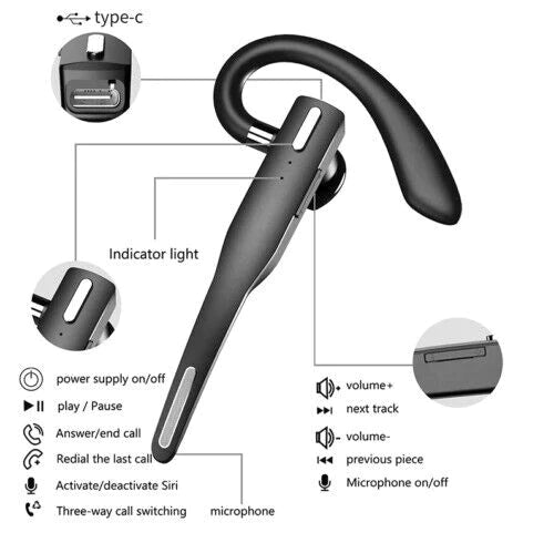 Sort unisex headset med støjreduktion, ideelt for fokus og produktivitet i travle omgivelser.