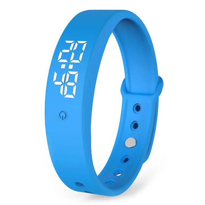 Unisex vandafvisende smartwatch med farverig skærm og vibrationsalarm. Perfekt til aktivitets- og sundhedsmonitorering.