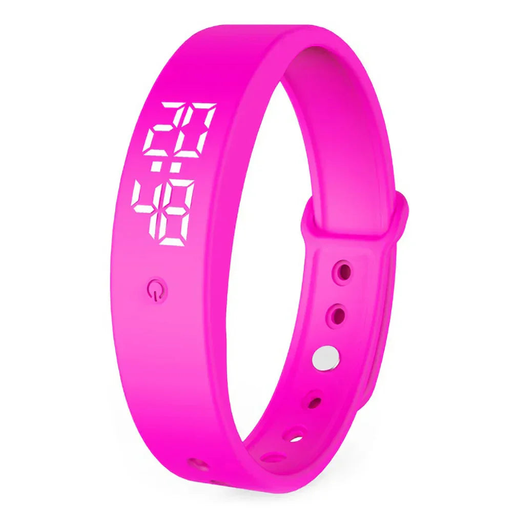Vandafvisende smartwatch med vibrationsalarm og aktivitetsmåler. Unisex design for komfortabel sundhedsmonitorering.
