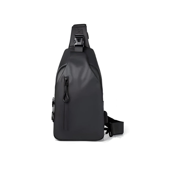 Vandtæt crossbody taske med integreret USB port. Ideel til gadgets & sikker opbevaring på farten.