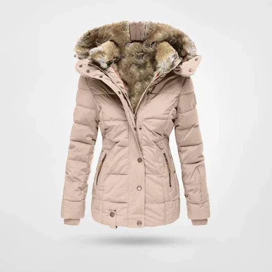 Komfortabel fritidsjakke til vinteren, unisex design. Varm og vandtæt polyesterjakke til udendørs aktiviteter.