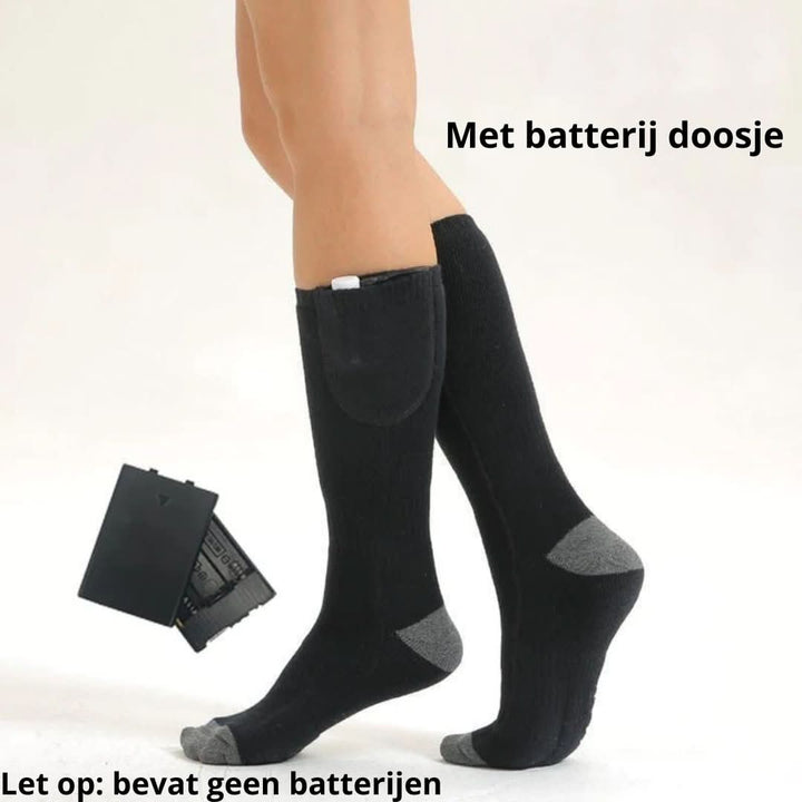 Moderne unisex varmesokker med lang batterilevetid og justerbar varme for ultimativ komfort.