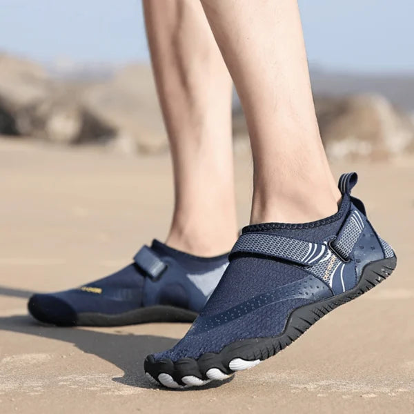 Unisex ergonomiske barfodede vandsko på stranden; skridsikre og ideelle til sport og fritid.