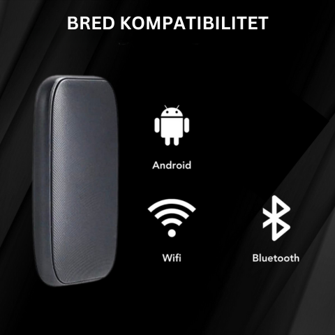 Smart biludstyr: Universal adapter der giver adgang til trådløs Apple CarPlay, Android Auto og streaming.