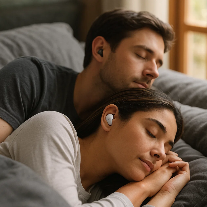 Ergonomiske trådløse søvnhøretelefoner med ultratyndt design. Perfekt til afslapning og nattesøvn.