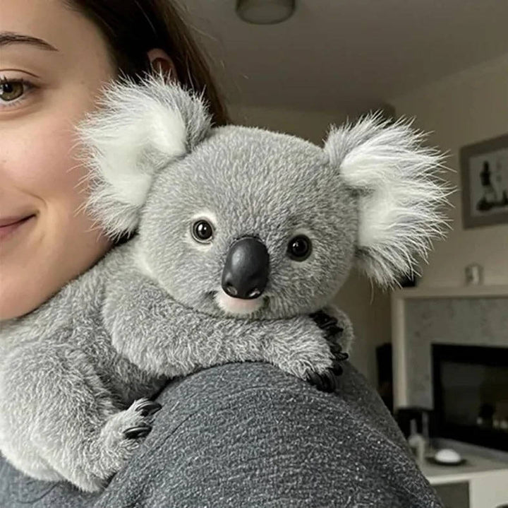 Realistisk vægtet koala bamse, der reducerer stress og angst. Perfekt terapi tøjdyr til alle aldre.