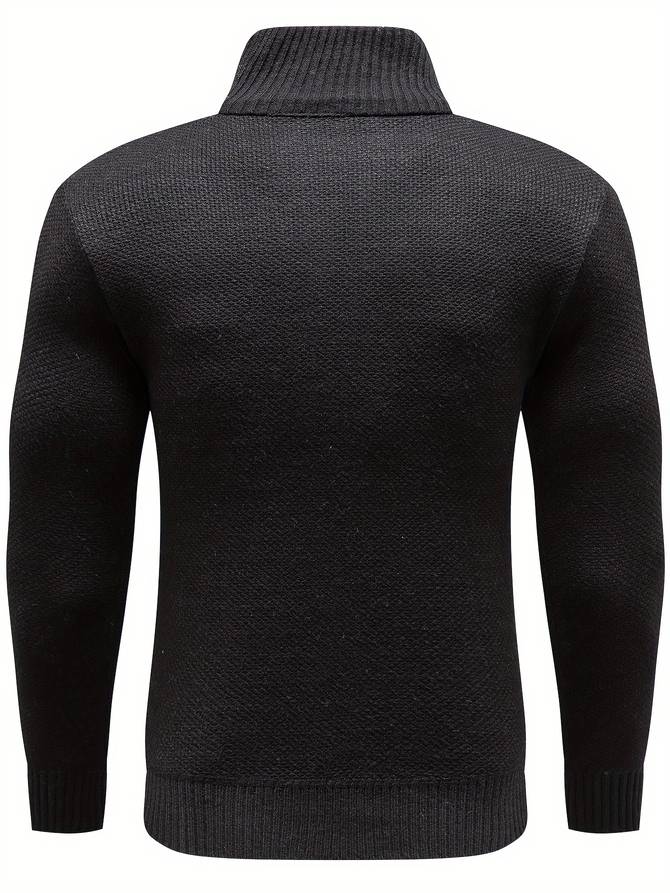 Herresweater med blødt for, perfekt til hygge og afslapning. Den ultimative varme trøje til koldt vejr.