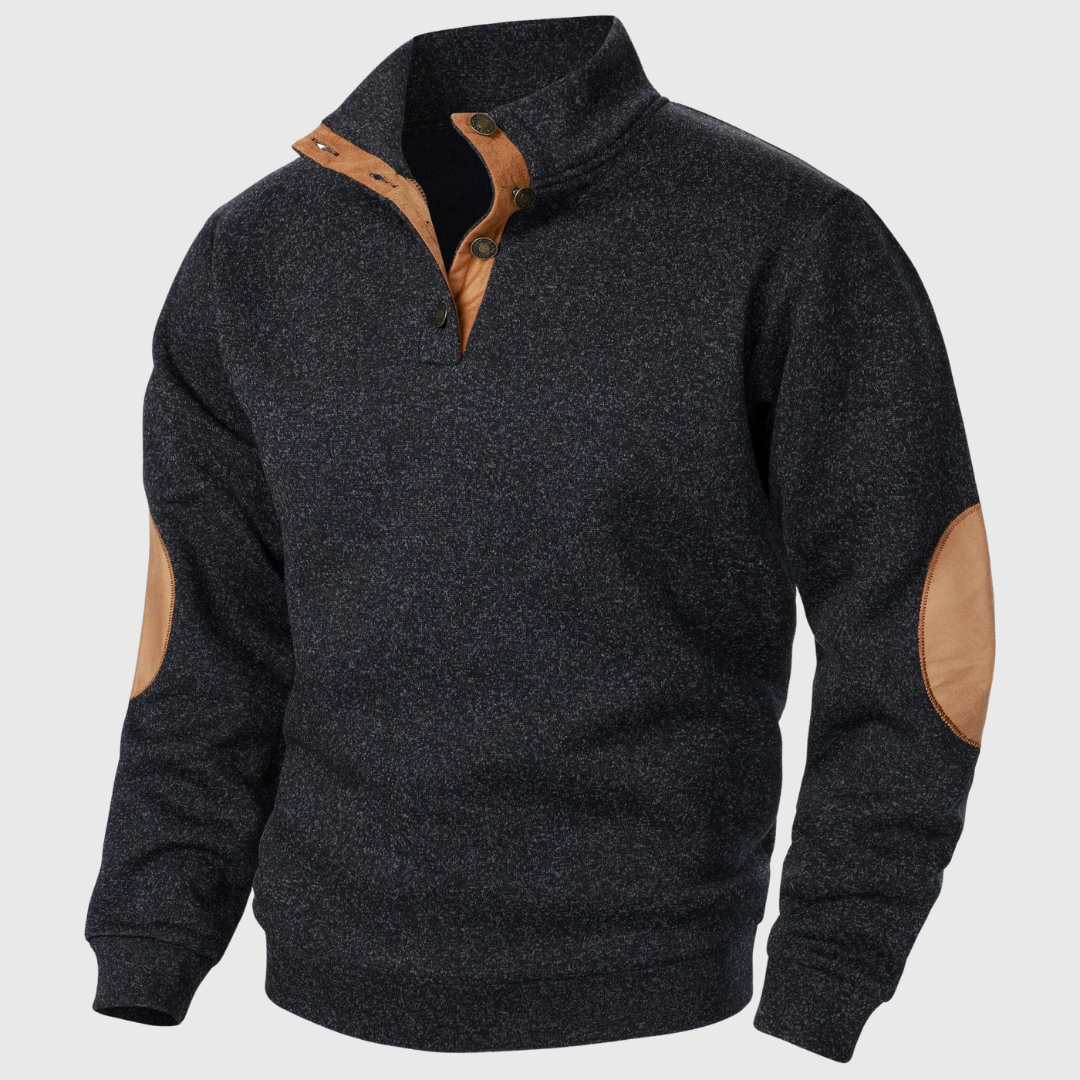 Varm og stilfuld herre striksweater Frederik, perfekt til efterår og vinter.