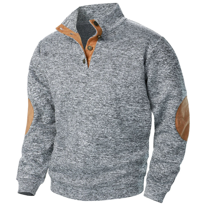 Moderne herre striksweater, behagelig pasform og langærmet til efteråret.