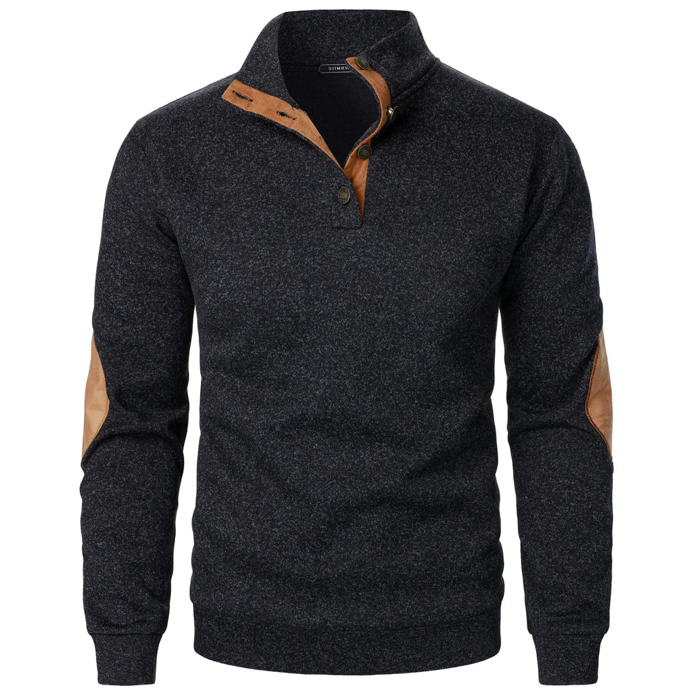 Komfortabel herre sweater i klassisk strikdesign, langærmet til hverdagsbrug.