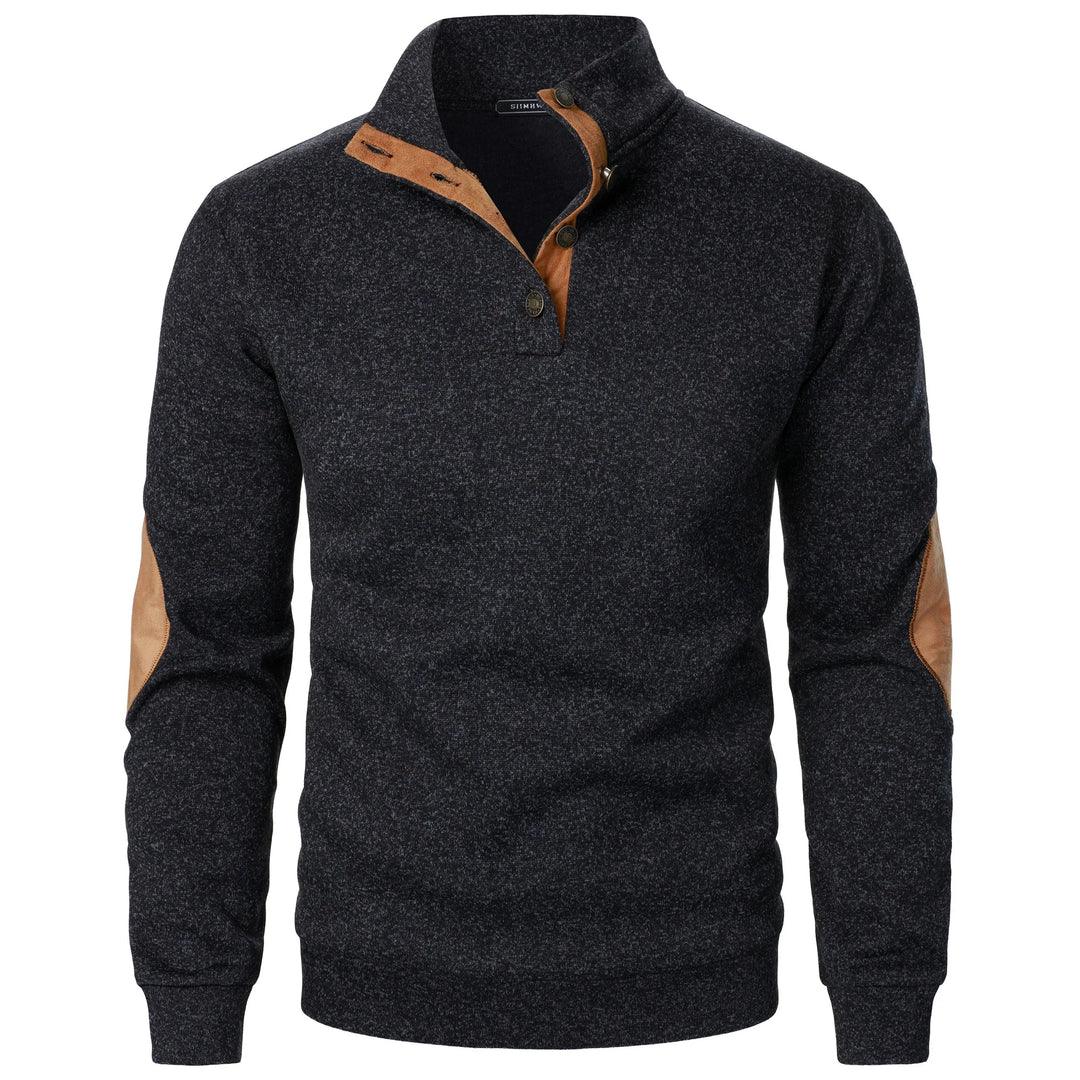 Komfortabel herre sweater i klassisk strikdesign, langærmet til hverdagsbrug.