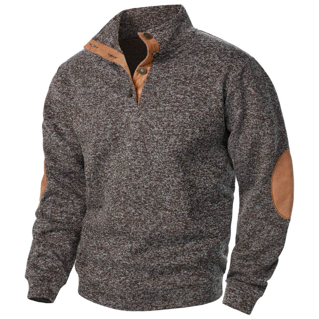 Strikket herresweater med tidløst design, varm og ideel til kølige dage.